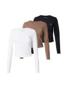 Abercrombie & Fitch Shirts  brun / sort / hvid