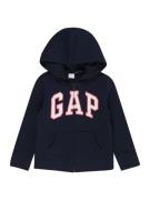 GAP Sweatjakke  marin / lys pink / hvid