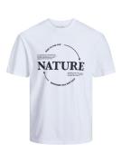 JACK & JONES Bluser & t-shirts 'NATURE'  sort / hvid