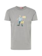 Derbe Bluser & t-shirts 'Bärlin Leaving'  opal / cyanblå / lemon / grå
