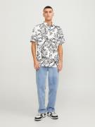 JACK & JONES Skjorte 'JORLafayette'  sort / hvid