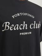 JACK & JONES Bluser & t-shirts 'Ocean Club'  sort / hvid