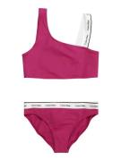 Calvin Klein Swimwear Bikini 'Meta Legacy'  lilla / hvid