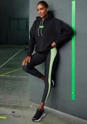 LASCANA ACTIVE Sweatshirt  neongrøn / sort