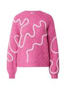Y.A.S Pullover 'CORDY'  lys pink / hvid