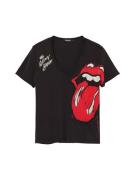 Desigual Shirts 'Rhinestone The Rolling Stones'  rød / sort / hvid