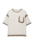 Pull&Bear Bluser & t-shirts  khaki / hvid