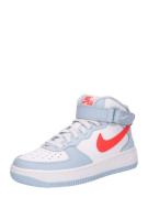 Nike Sportswear Sneakers 'Air Force 1 Mid EasyOn'  pastelblå / brandrø...