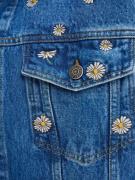 Desigual Overgangsjakke 'Daisy'  blue denim / gul / hvid