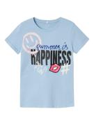 NAME IT Bluser & t-shirts 'AXINA HAPPY'  lyseblå / lyserød / sort / hv...