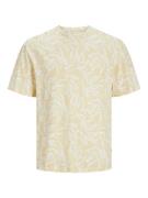 JACK & JONES Bluser & t-shirts 'Lafayette'  gul / hvid