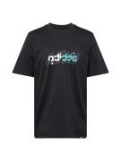 ADIDAS SPORTSWEAR Funktionsskjorte  neonblå / sort / hvid