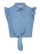 Vero Moda Petite Bluse 'NOE'  blue denim