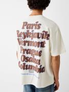 Bershka Bluser & t-shirts  lyseblå / brun / hvid