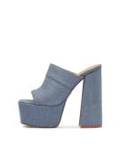 Kazar Pantoletter  blue denim