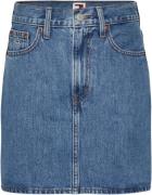 Tommy Jeans Curve Nederdel  blue denim / rød / hvid