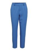 OBJECT Bukser med lægfolder 'LISA'  blå