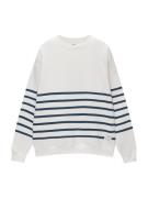 Pull&Bear Sweatshirt  navy / hvid