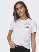 ONLY Shirts 'POLLI'  pink / lyserød / sort / hvid