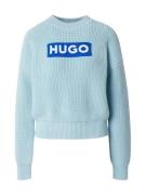 HUGO Pullover 'Sloger'  blå / lyseblå / hvid