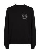 Karl Lagerfeld Sweatshirt 'Ikonik'  mørkegrå / sort / hvid