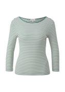 s.Oliver Shirts  smaragd / hvid