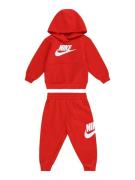 Nike Sportswear Joggingdragt 'CLUB FLEECE'  rød / hvid