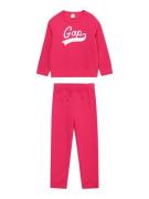 GAP Joggingdragt  magenta / hvid