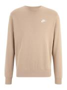 Nike Sportswear Sweatshirt 'CLUB Fleece'  khaki / hvid