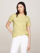 TOMMY HILFIGER Shirts  pastelgul / hvid