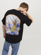 JACK & JONES Bluser & t-shirts 'Valencia'  lyseblå / lyseorange / sort...