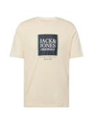 JACK & JONES Bluser & t-shirts 'LAFAYETTE'  creme / grøn / sort / hvid