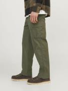 JACK & JONES Cargobukser  khaki / sort