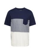 JACK & JONES Bluser & t-shirts 'SHANE'  navy / blå-meleret / hvid