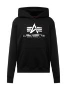 ALPHA INDUSTRIES Sweatshirt  sort / hvid