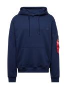 ALPHA INDUSTRIES Sweatshirt 'Essentials'  navy / cranberry / hvid