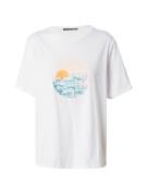 PIECES Shirts 'BANDA'  aqua / orange / pastelorange / hvid