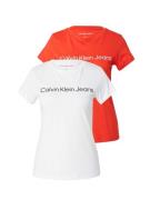 Calvin Klein Jeans Shirts  orangerød / sort / hvid