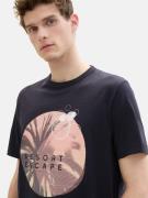 TOM TAILOR Bluser & t-shirts  marin / pudder / sort / hvid