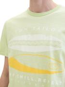 TOM TAILOR Bluser & t-shirts  pastelgrøn / lyseorange / offwhite