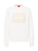 HUGO Sweatshirt 'Duragol222'  beige / hvid