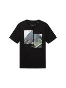 TOM TAILOR DENIM Bluser & t-shirts  grå / grøn / sort / hvid