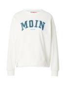 Derbe Sweatshirt 'Moin'  himmelblå / antracit / mørkegrå / offwhite