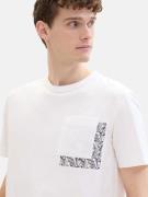 TOM TAILOR Bluser & t-shirts  sort / hvid-meleret