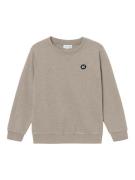 NAME IT Sweatshirt 'VIMO'  mørkebeige / sort / hvid