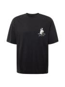 JACK & JONES Bluser & t-shirts 'VENOM'  lysegrå / sort / hvid