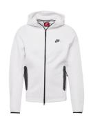 Nike Sportswear Sweatjakke 'Tech Fleece'  sort / hvid-meleret