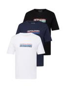 JACK & JONES Bluser & t-shirts 'JJCyber'  navy / sort / hvid