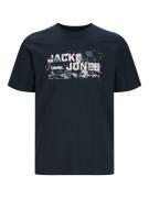 JACK & JONES Bluser & t-shirts 'OUTDOOR'  navy / røgblå / hvid