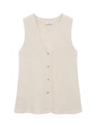 MANGO Strikvest 'Lime'  lysebeige